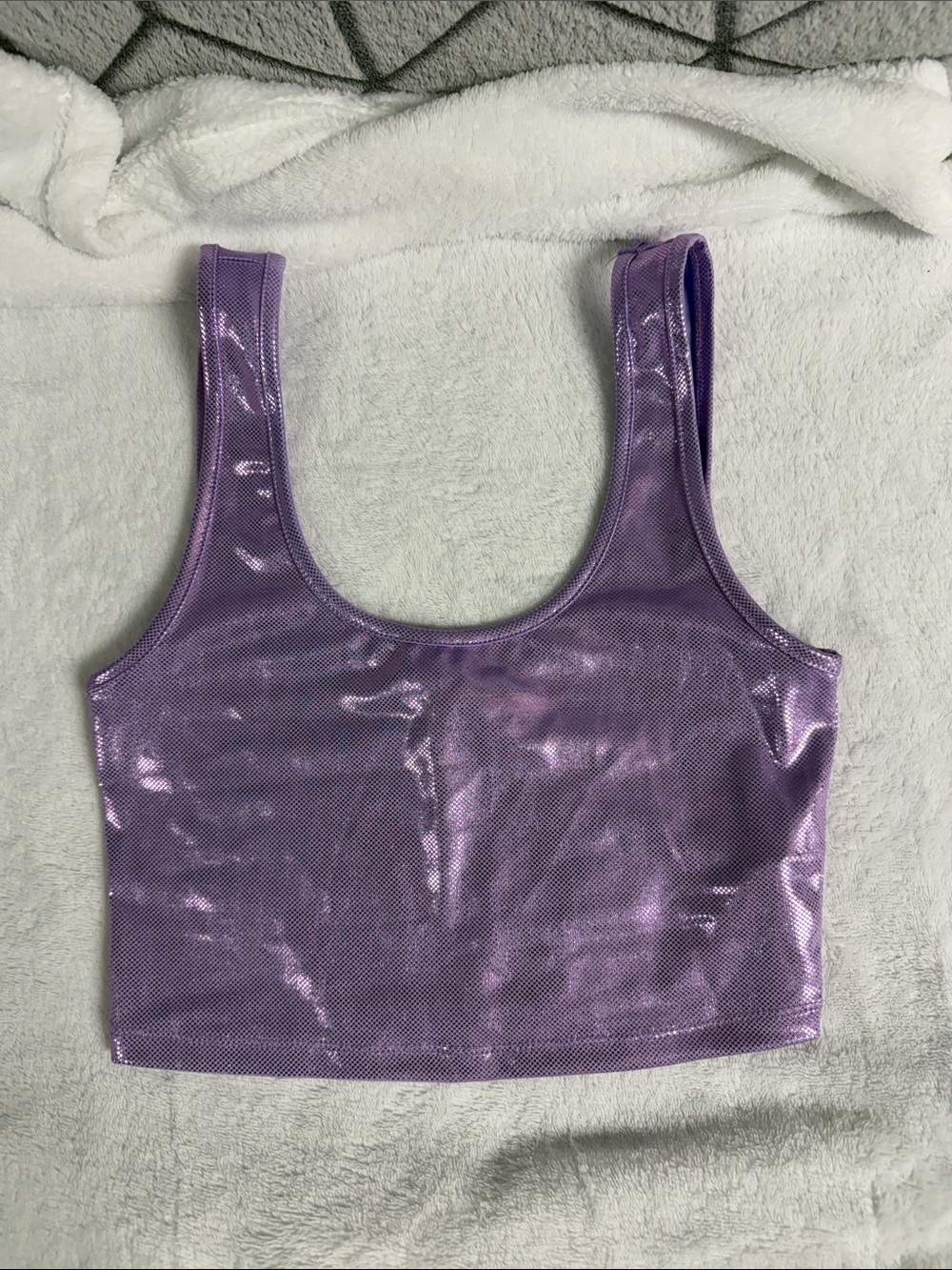 Purple Shimmer Tank Crop Top
